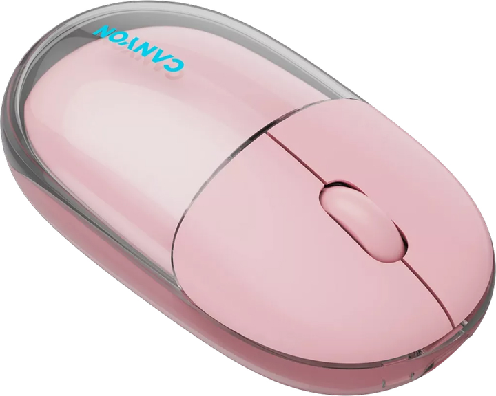 Миша Canyon OnClick 24 Dual-mode Silent Bluetooth/Wireless Transparent/Pink (CNS-CMSW24P) - зображення 8