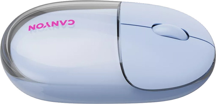Миша Canyon OnClick 24 Dual-mode Silent Bluetooth/Wireless Transparent/Blue (CNS-CMSW24BL) - зображення 7