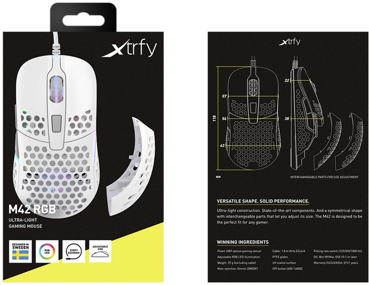 Миша Xtrfy M42 RGB USB White (XG-M42-RGB-WHITE) - зображення 11