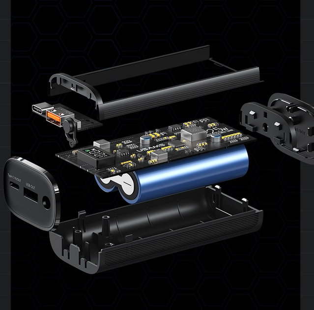 Powerbank Usams US-CD189 9000mAh 20W PD/QC 3.0 Black (6958444902791) - obraz 4