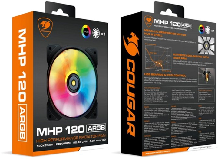 Wentylator Cougar MHP 120 ARGB 120 mm - obraz 7