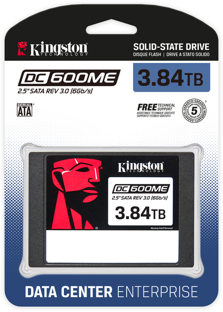 SSD диск Kingston Enterprise DC600ME 3.84ТБ TCG Opal 2.5" SATAIII 3D TLC (SEDC600ME/480G) - зображення 3