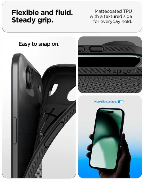 Etui Spigen Liquid Air do Apple iPhone Air Matte Black (ACS10302) - obraz 11