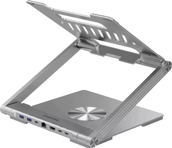 Hub USB Canyon OnStand 2 Aluminium 6-in-1 z podstawką do laptopa (CNS-SDS2) - obraz 3