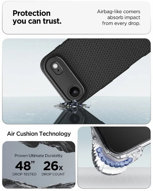 Etui Spigen Liquid Air do Apple iPhone Air Matte Black (ACS10302) - obraz 13