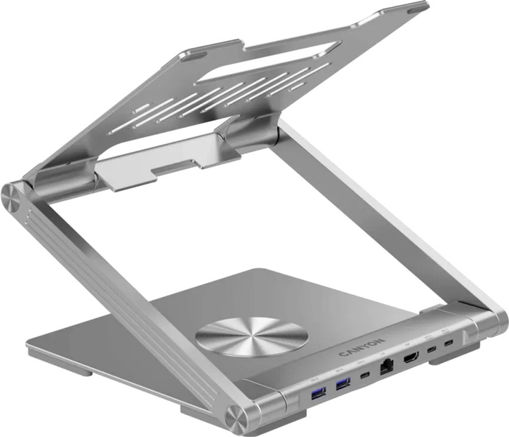 Hub USB Canyon OnStand 2 Aluminium 6-in-1 z podstawką do laptopa (CNS-SDS2) - obraz 4