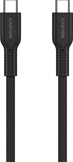 Kabel Canyon OnWire 60CL C-C 60W COLOR Braided 1 m Black (CND-CCAP60AB10B) - obraz 3