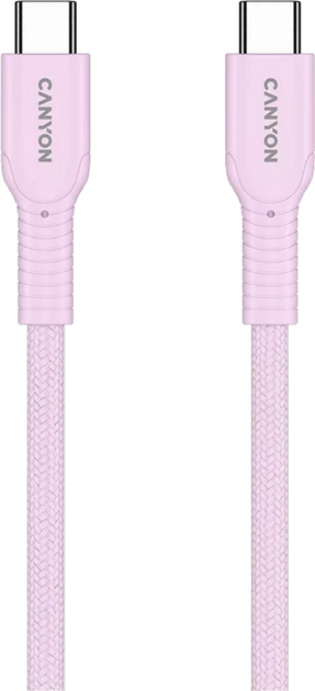 Kabel Canyon OnWire 60CL C-C 60W COLOR Braided 1 m Pink (CND-CCAP60AB10PK) - obraz 3