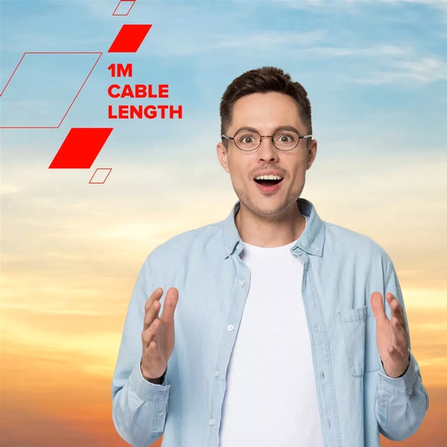 Kabel Canyon OnWire 60CL C-C 60W COLOR Braided 1 m Black (CND-CCAP60AB10B) - obraz 6