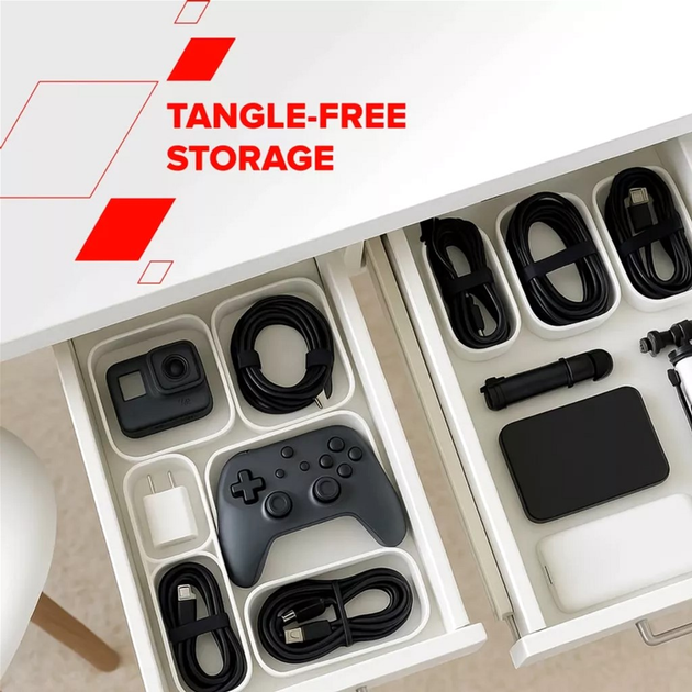 Kabel Canyon OnWire 60CL C-C 60W COLOR Braided 1 m Black (CND-CCAP60AB10B) - obraz 7