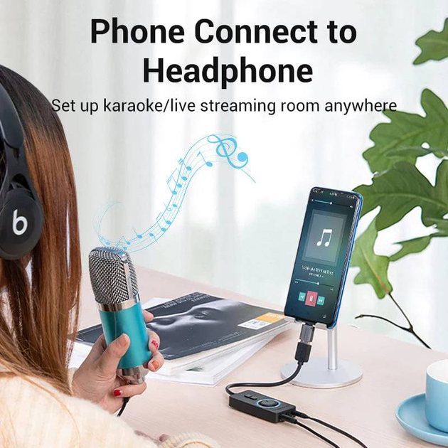 Karta dźwiękowa Vention CDRBB USB 3x3.5 mm jack volume control Black - obraz 7