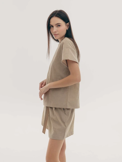 Пижама женская с шортами Almond — XXL - изображение 3