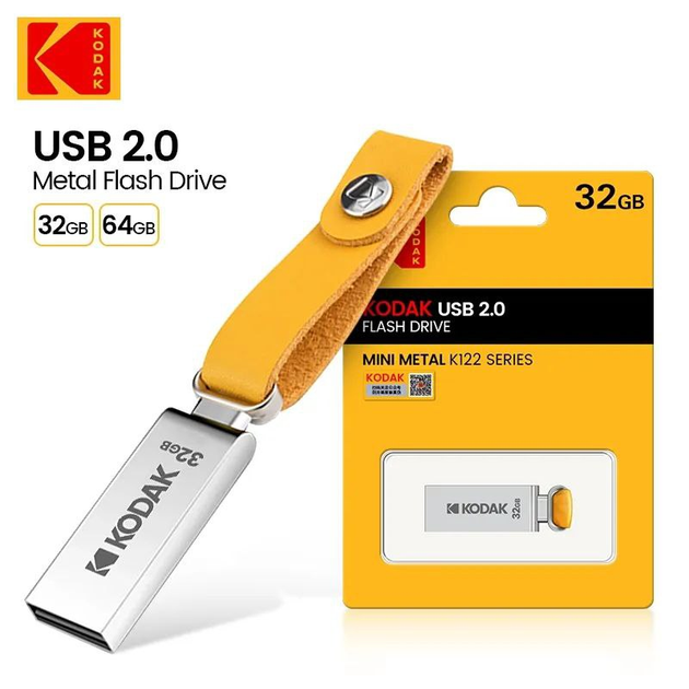 Флешка брелок USB 2.0, металлический Kodak K122 64Gb - изображение 2