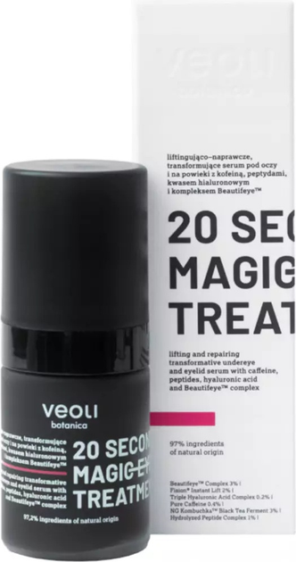 Serum pod oczy Veoli Botanica 20 Seconds Magic Eye rozswietlajaco liftingujaco naprawcze15 ml (5907190822618) - obraz 1