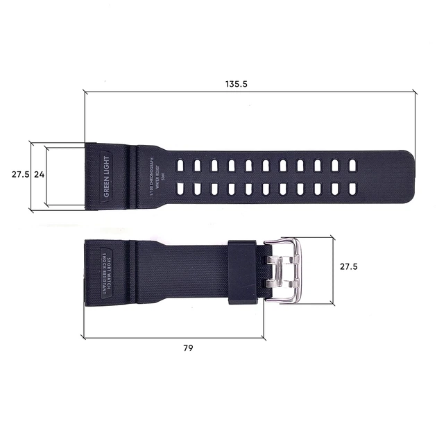 Ремешок для часов Skmei 1283/1277/1384BK Black - изображение 3