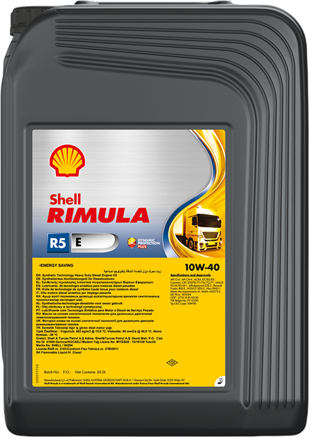 Моторное масло Shell Rimula R5 E 10W-40 20 л (ТОВ-У001143) – фото
