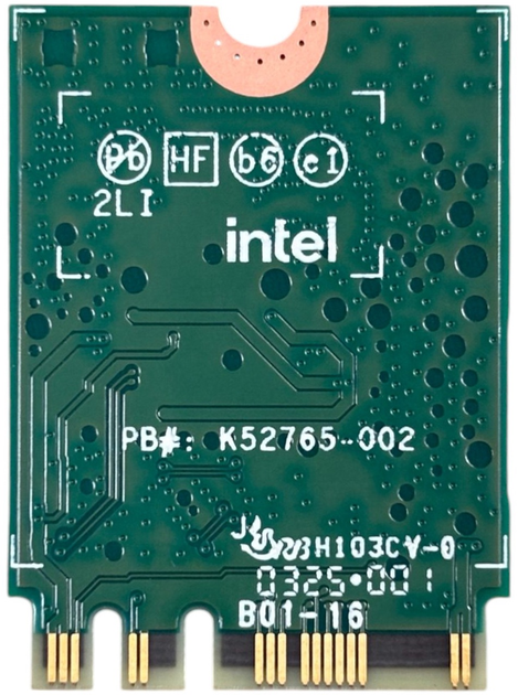 Мережева карта Intel Wi-Fi 6E AX210 M.2 2230 (AX210.NGWG.NV) (955555911425047) - Уцінка - зображення 3