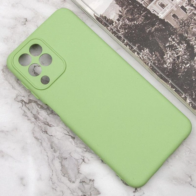 Протиударний Чохол TPU GETMAN Liquid Silk Full Camera для Samsung Galaxy M33 5G Зелений / Pistachio - зображення 3