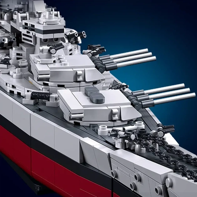 Конструктор Військовий корабель Лінкор USS Missouri S Sluban Model Bricks 1739 деталей - зображення 6