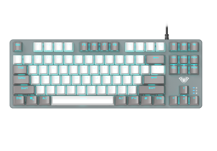 Клавіатура Aula F3287 Blue Switch RGB Grey/White (6948391240954) - изображение 3