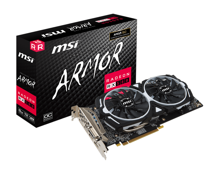 Відеокарта AMD Radeon RX 580 8GB MSI Armor OC (RX 580 ARMOR 8G OC) Б/В - зображення 2