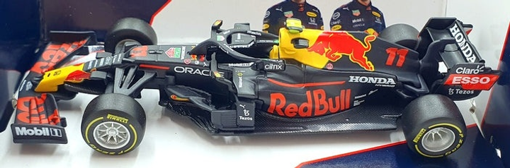 Metalowy model samochodu Bburago Red Bull Racing Honda RB16B 11 Sergio Perez 1:43 Czarny 18-38055-11 (4893993002900) - obraz 4
