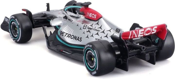 Metalowy model samochodu Bburago F1 Mercedes W13 E Performance 63 Russel 1:43 BB-18-38065-63 (4893993014729) - obraz 3