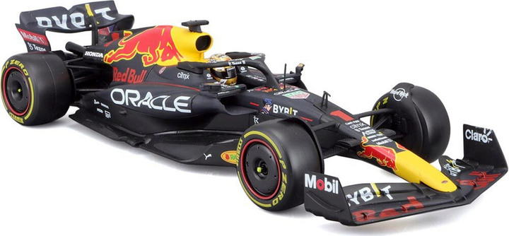 Metalowy model samochodu Bburago F1 Red Bull Racing Oracle RB18 Max Verstappen 1:24 Czarny BU28026-VE (4893993280261) - obraz 6