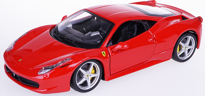 Metalowy model samochodu Bburago Ferrari 458 Italia 1:24 Czerwony 18-26003 (4893993260034) - obraz 4