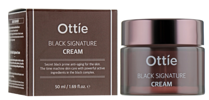 Зволожувальний крем для обличчя Ottie Black Signature Cream з муцином чорного равлика 60 мл (8809708710691) - зображення 2