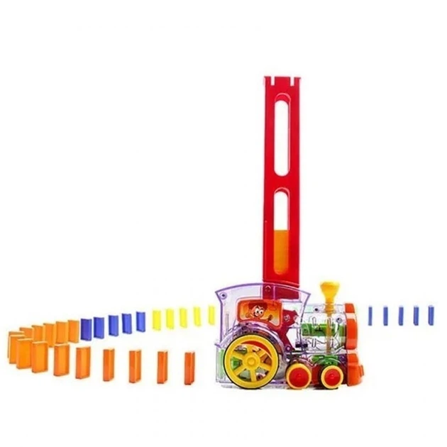 Развивающая игрушка Паровозик из домино Domino Train Детский конструктор для поезд-домино - изображение 2