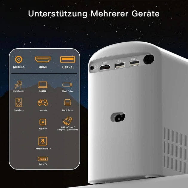 Проектор SCREENMAX C7 Full HD Wi-Fi Bluetooth - изображение 6