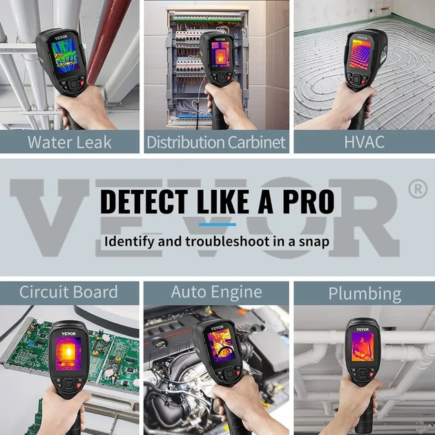 Тепловизионная камера VEVOR SC240M 240 x 180 40mk 20Hz Черный Б/В k1 - изображение 4