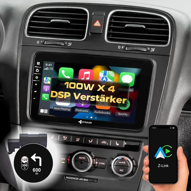 Штатная автомагнитола Dynavin D9 V8 Premium Flex для VW Skoda Seat / 8" / Сенсорная / 4/32Гб / Android 11 / Apple CarPlay / Android Auto / Bluetooth / GPS / USB / DAB+ - изображение 4