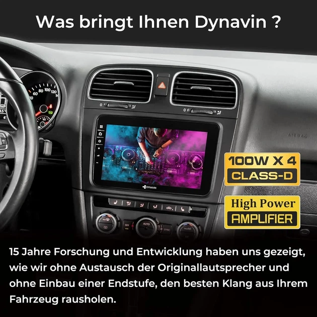 Штатная автомагнитола Dynavin D9 V8 Premium Flex для VW Skoda Seat / 8" / Сенсорная / 4/32Гб / Android 11 / Apple CarPlay / Android Auto / Bluetooth / GPS / USB / DAB+ - изображение 5