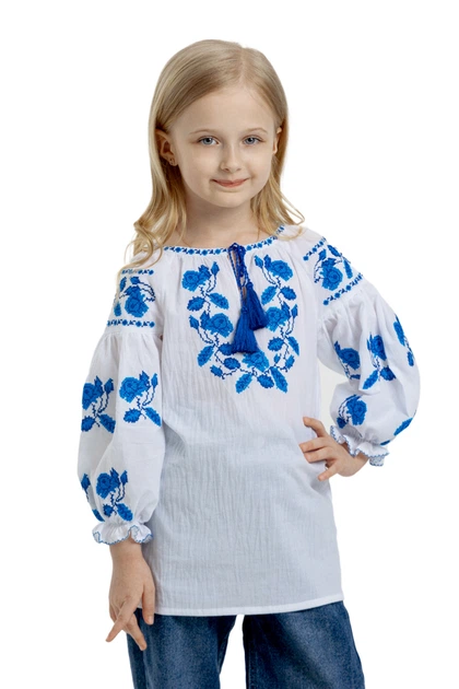 Дитяча вишиванка для дівчинки Мрія Folk Moda 146 Білий (mrq-208711182) - Фото 1 Дитяча вишиванка для дівчинки Мрія Folk Moda 146 Білий (mrq-208711182) - изображение 1