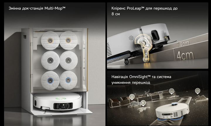 Робот-пилосос миючий Dreame Bot MatriX 10 Ultra White - изображение 9