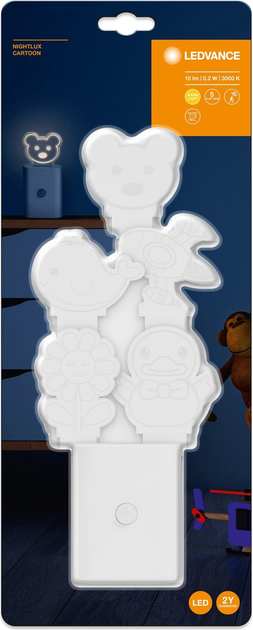 Lampka nocna dla dzieci LEDVANCE LED Nightlux Cartoon 0.2 W 3000 K (4058075575592) - obraz 7