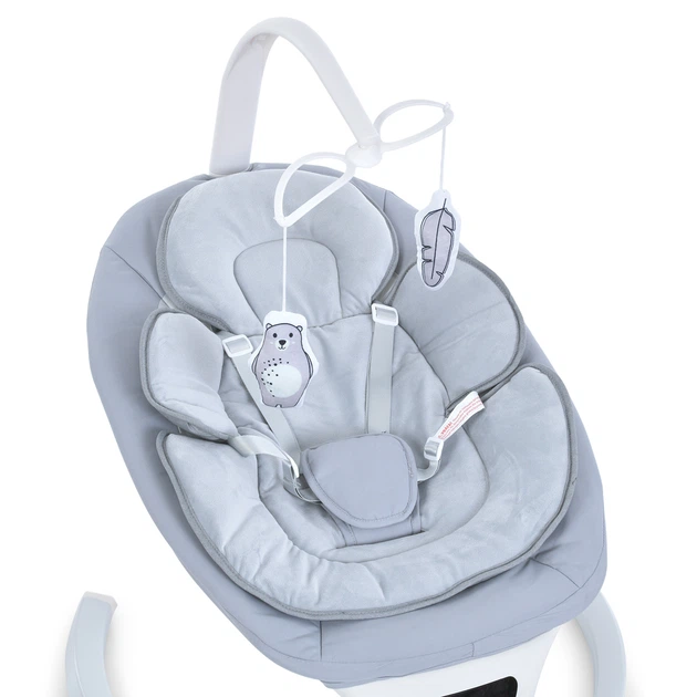 Дитячий Заколисуючий центр EL CAMINO SOUL (ME 1175 Light Gray) пульт, таймер, 12 мелодій, Bluetooth, APP - зображення 7