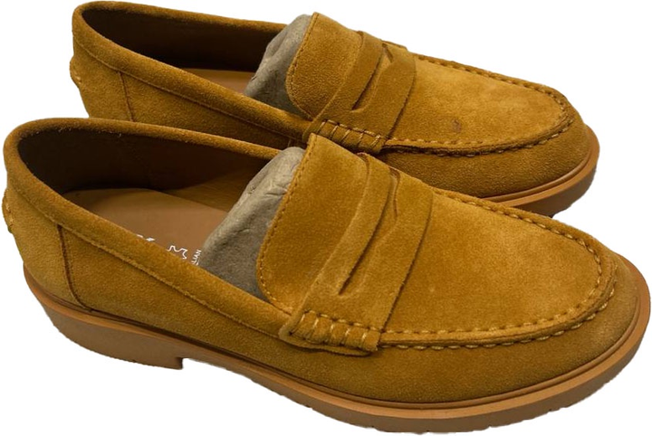 Loafersy damskie zamszowe Geox D25QRA00022-C2002 39 25.4 cm Musztardowe (8056206024793) (955555909369736) - Outlet - obraz 2
