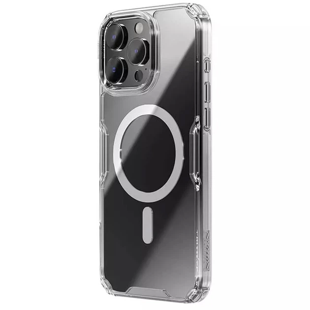 TPU чехол Nillkin Nature Pro Magnetic для Apple iPhone 16 Pro (6.3") Transparent - Фото 3 TPU чехол Nillkin Nature Pro Magnetic для Apple iPhone 16 Pro (6.3") Transparent - изображение 3