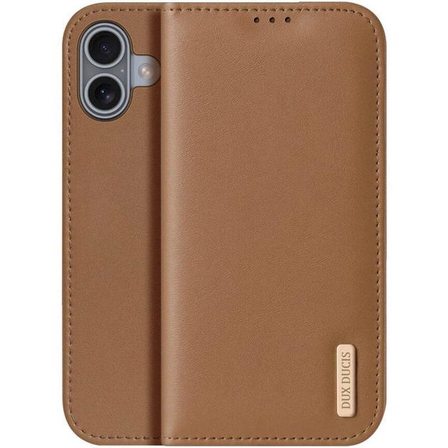 Чохол-книжка Dux Ducis Hivo для Apple iPhone 17 (6.3") Brown - Фото 1 Чохол-книжка Dux Ducis Hivo для Apple iPhone 17 (6.3") Brown - зображення 1