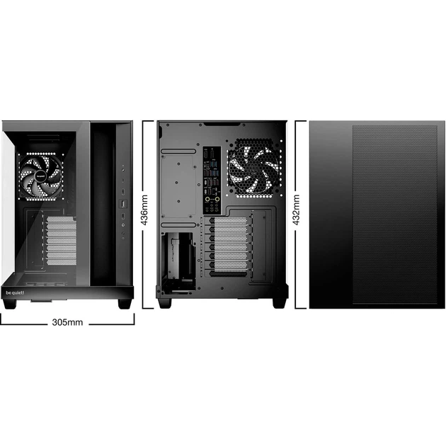 Корпус Be quiet! Light Base 500 Tempered Glass без БЖ Black (BGW83) Без БП - Фото 4 Корпус Be quiet! Light Base 500 Tempered Glass без БЖ Black (BGW83) Без БП - изображение 4