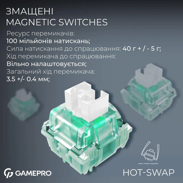 Клавиатура GamePro Asgard Valhalla MAX 75% Magnetic switches (MK160B MAX) - изображение 14