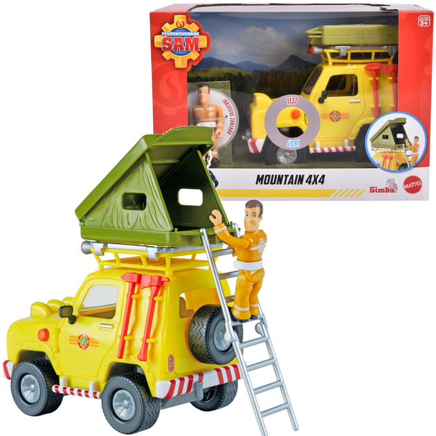 Jeep ratowniczy górski Simba Mountain 4x4 z namiotem i figurką (4006592095925) - obraz 2