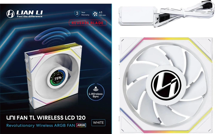 PC用ファン・クーラー Lian Li UNIFAN TL WIRELESS LCD 120 White UNI FAN TL LCD - LIAN LI は PC ケースの大手プロバイダーです
