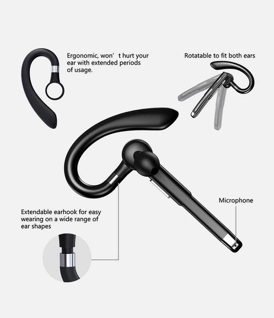 Беспроводная Bluetooth гарнитура с кейсом для телефона и смартфона Joodiu 740F - изображение 3