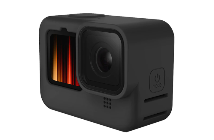 Силиконовый защитный чехол для ГоПро GoPro Hero 12 Black с ремешком и крышкой Черный - изображение 4