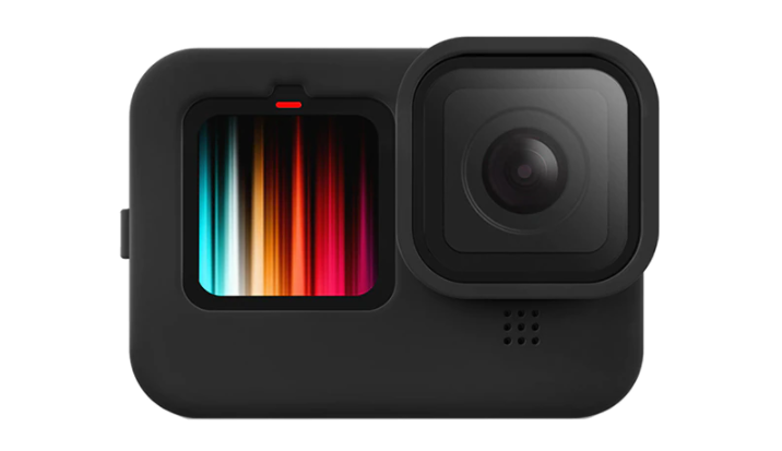 Силиконовый защитный чехол для ГоПро GoPro Hero 12 Black с ремешком и крышкой Черный - изображение 5