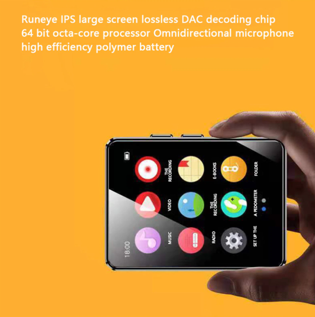 MP3/MP4 плеєр Bluetooth + навушники. Мп3 / Мп4 плеєр з блютуз для спорту, бігу Jood U22-X4 - зображення 8